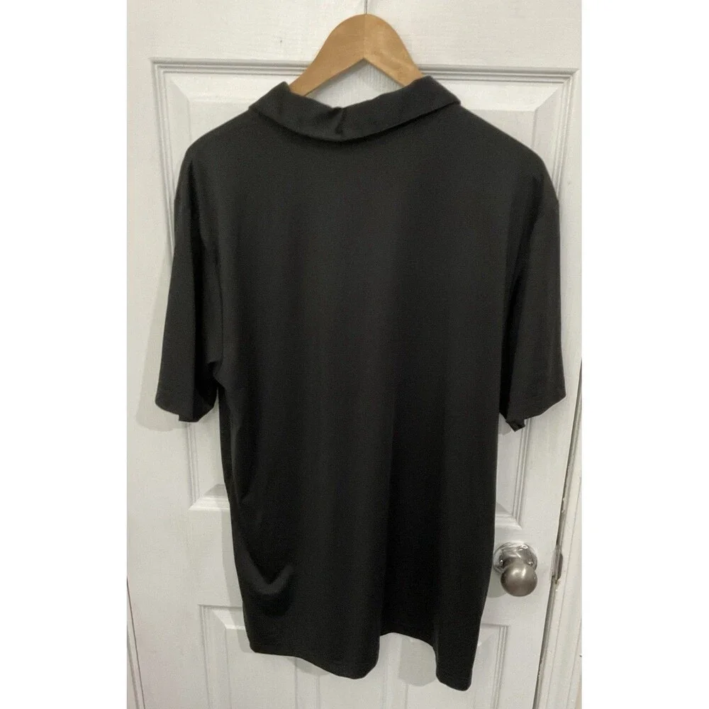 Adidas Men's Golf Polo Shirt - Black, Size L